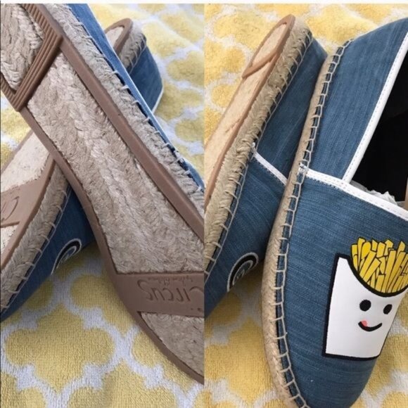 Sam Edelman Leni Fries B4 Guys Espadrilles Denim Slip-On Shoes 8.5 - Picture 5 of 6